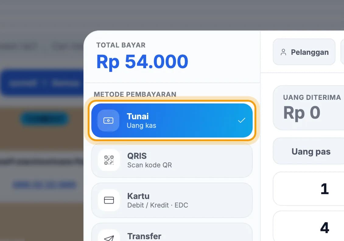 Daftar metode pembayaran, Tunai disorot
