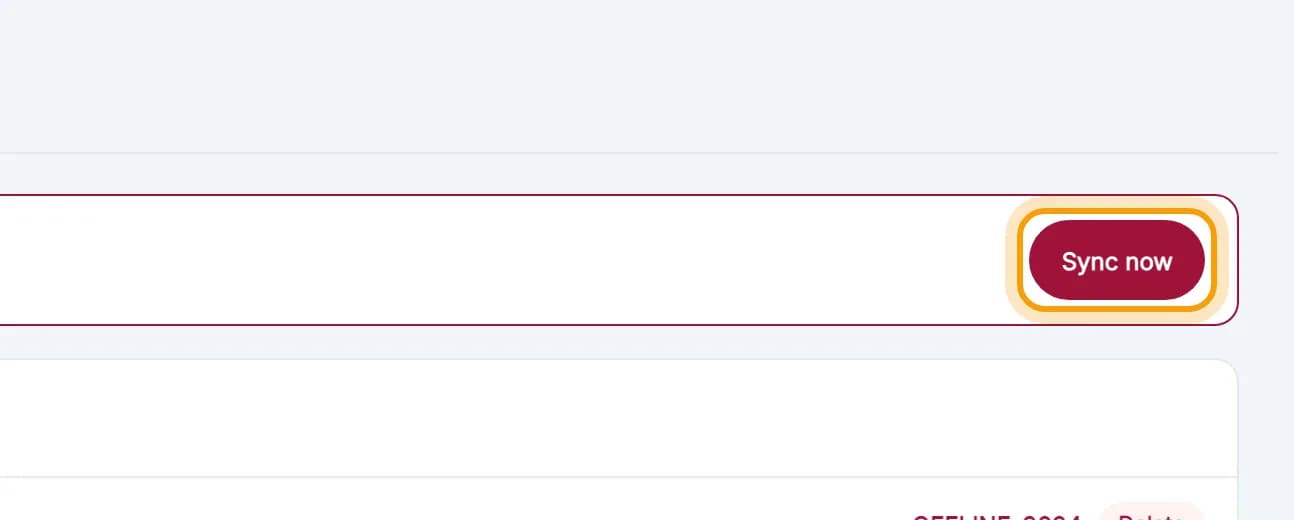 Sync now button ringed