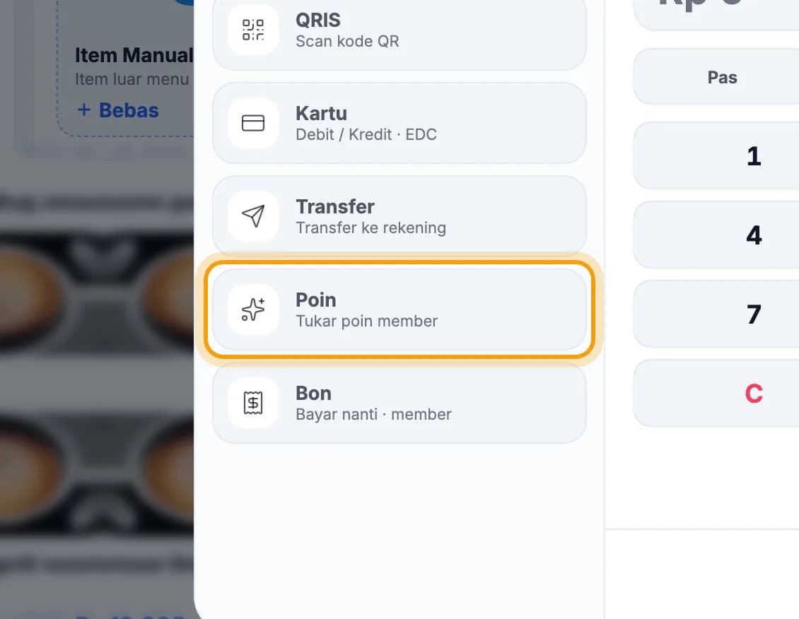 Daftar metode pembayaran, Poin disorot